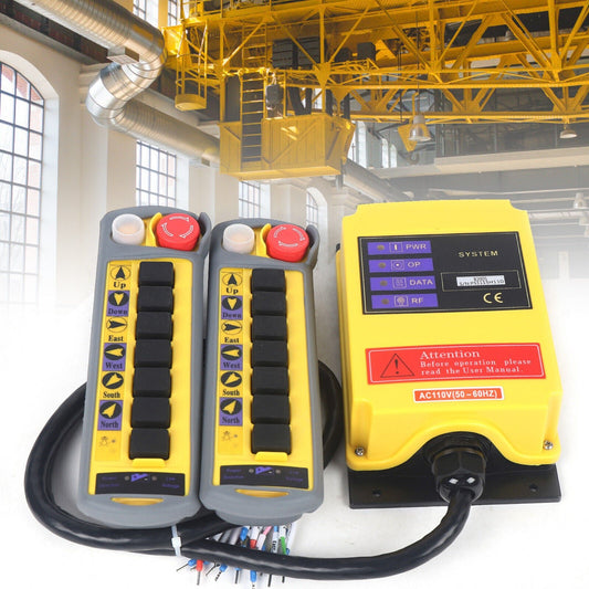 Industrial Wireless Hoist Crane Remote Control 2 Transmitter+Receiver 2 Speed