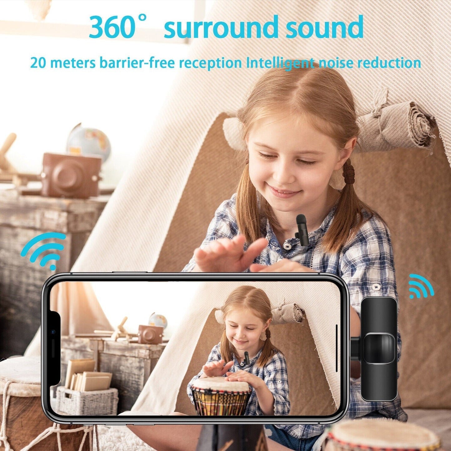 ASMR Professional Microphone for Android and IOS Smart Phones