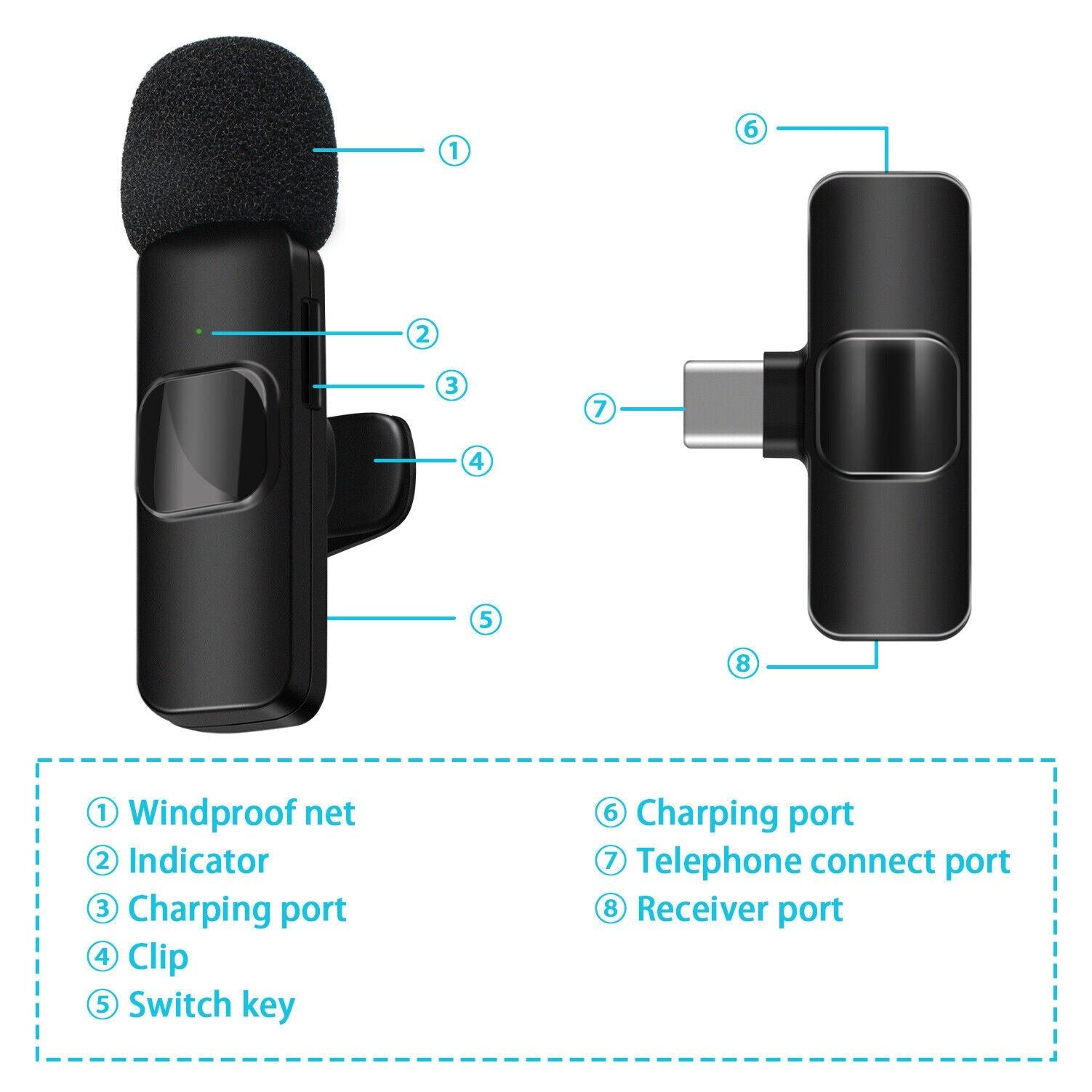 ASMR Professional Microphone for Android and IOS Smart Phones