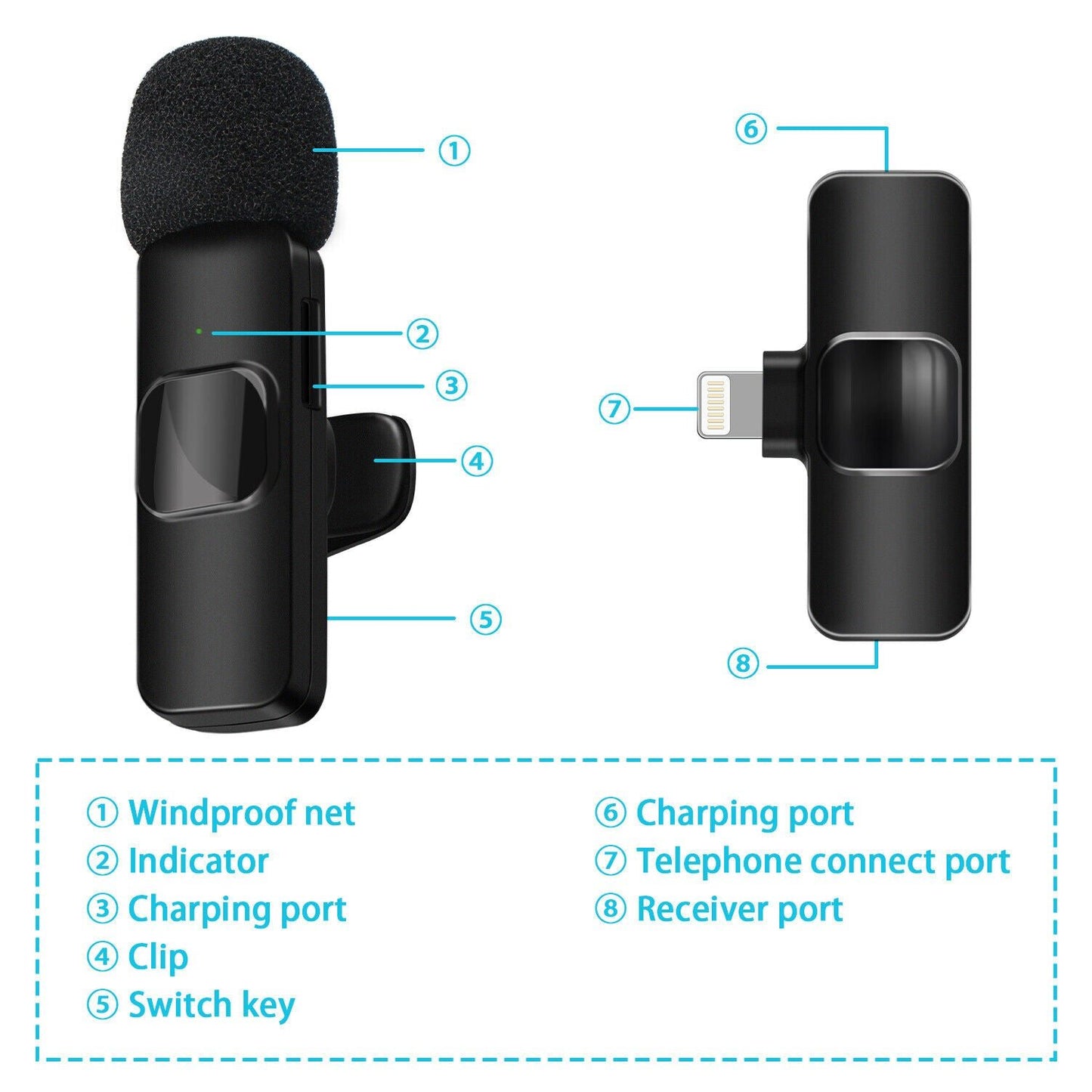 ASMR Professional Microphone for Android and IOS Smart Phones