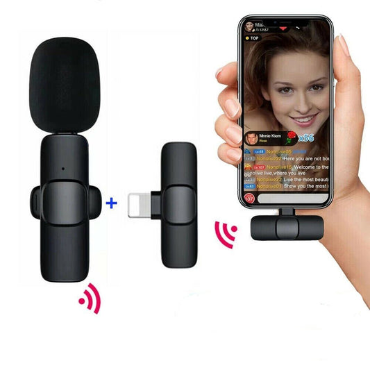 Mini Microphone Wireless Audio Video Recording with Phone Charging