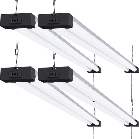 LED Hanging Workshop Garage Shop Light 4FT, Plug in Linkable Industrial Utility