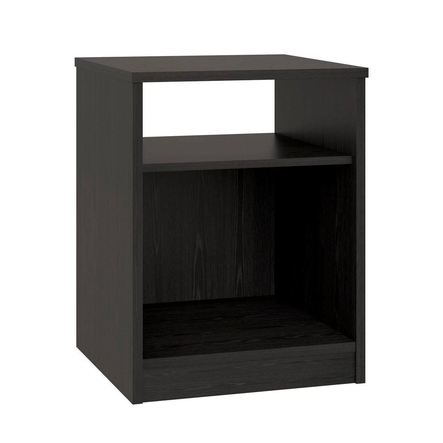 Mainstays Classic Open Shelf Nightstand, Black Oak