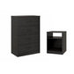 Mainstays Classic Open Shelf Nightstand, Black Oak