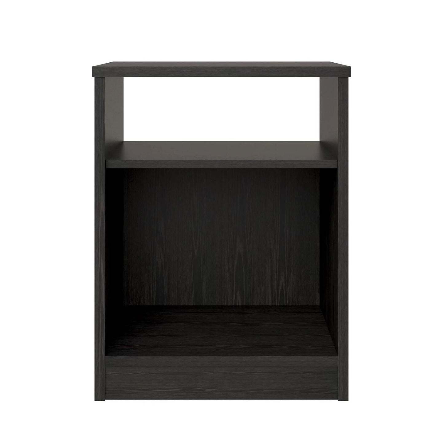 Mainstays Classic Open Shelf Nightstand, Black Oak