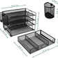 Mesh Office Supplies Paper File Organizer for Desk with Pen Holder Notebook New