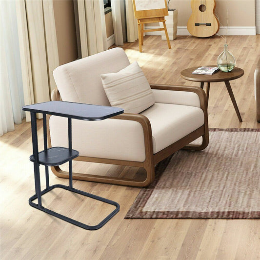 New C-Shaped Side Sofa Snack Table Coffee Tray End Table Living Room Furniture