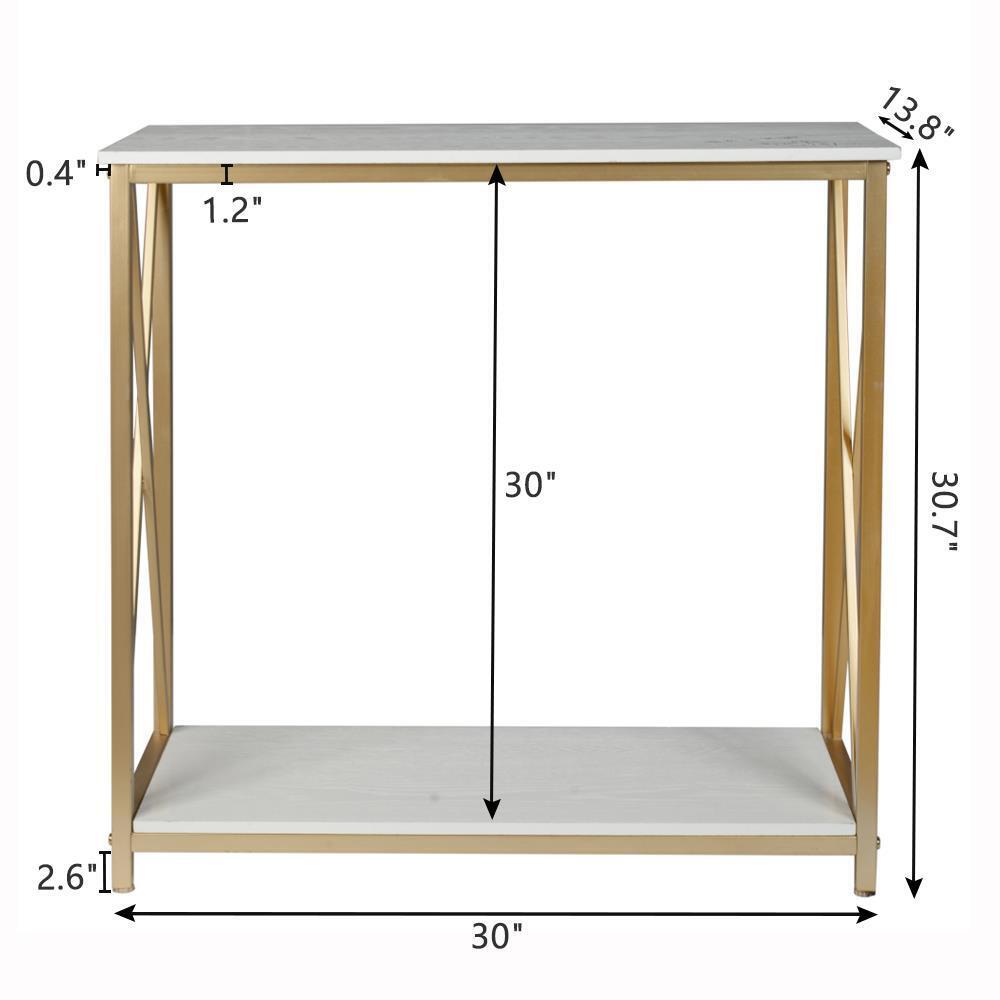 New Console Table Entrance Desk Home Indoor Furniture Metal Frame Display Rack