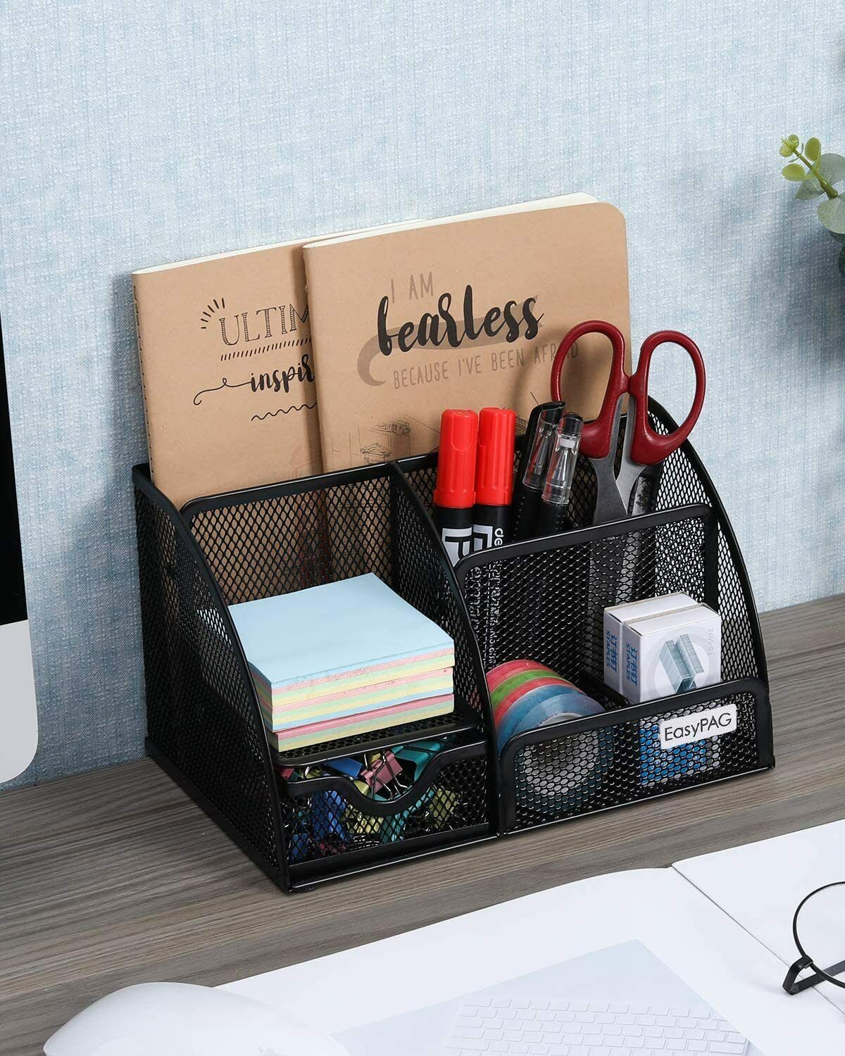 Office Supplies Mesh Desk Accessories Organizer Home Office Supplies with Drawer