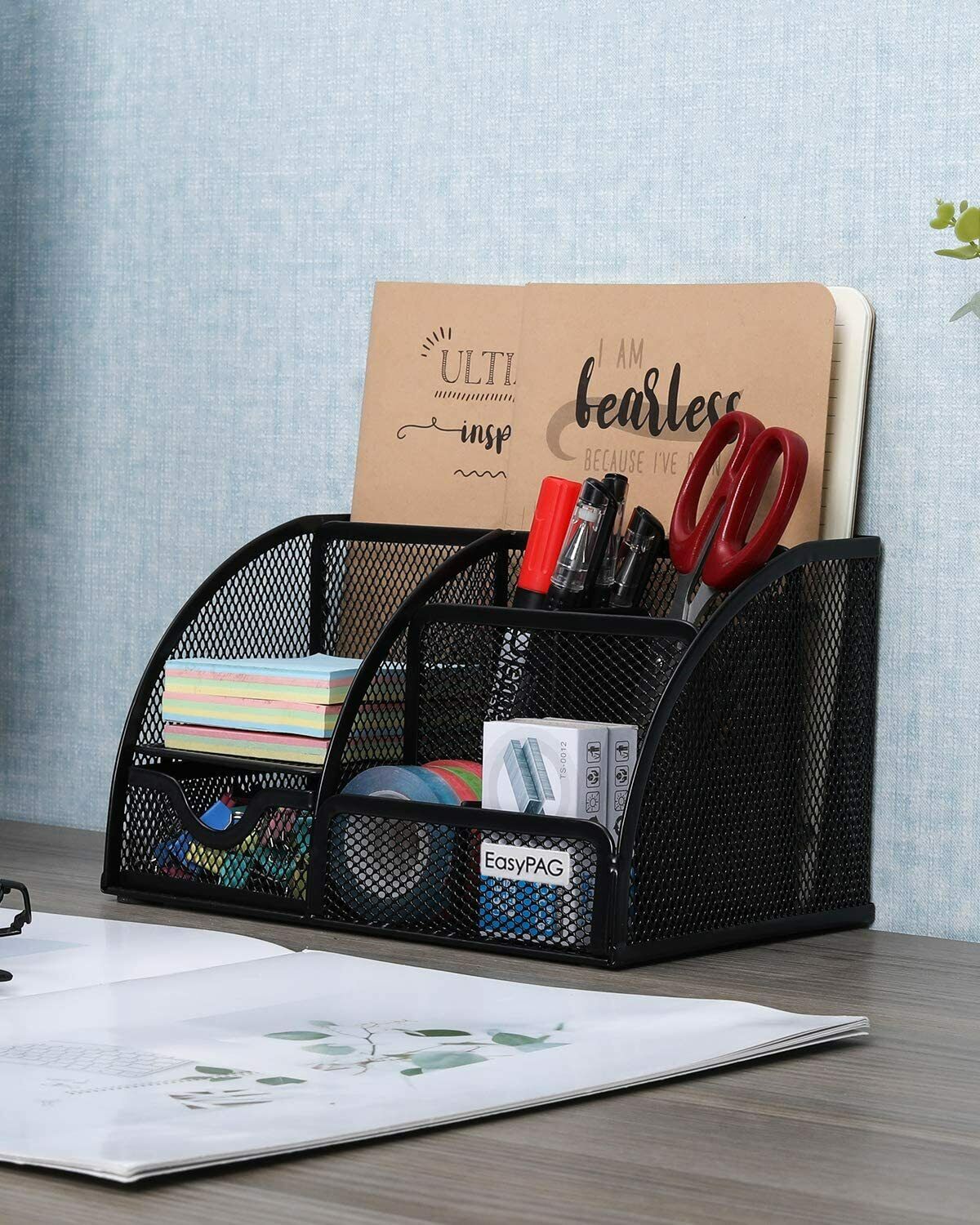 Office Supplies Mesh Desk Accessories Organizer Home Office Supplies with Drawer