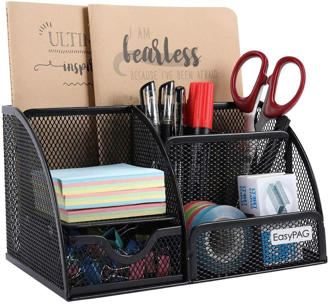 Office Supplies Mesh Desk Accessories Organizer Home Office Supplies with Drawer