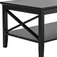 Oxford Coffee Table With Thicker Legs Black Wood Coffee Table With Storage