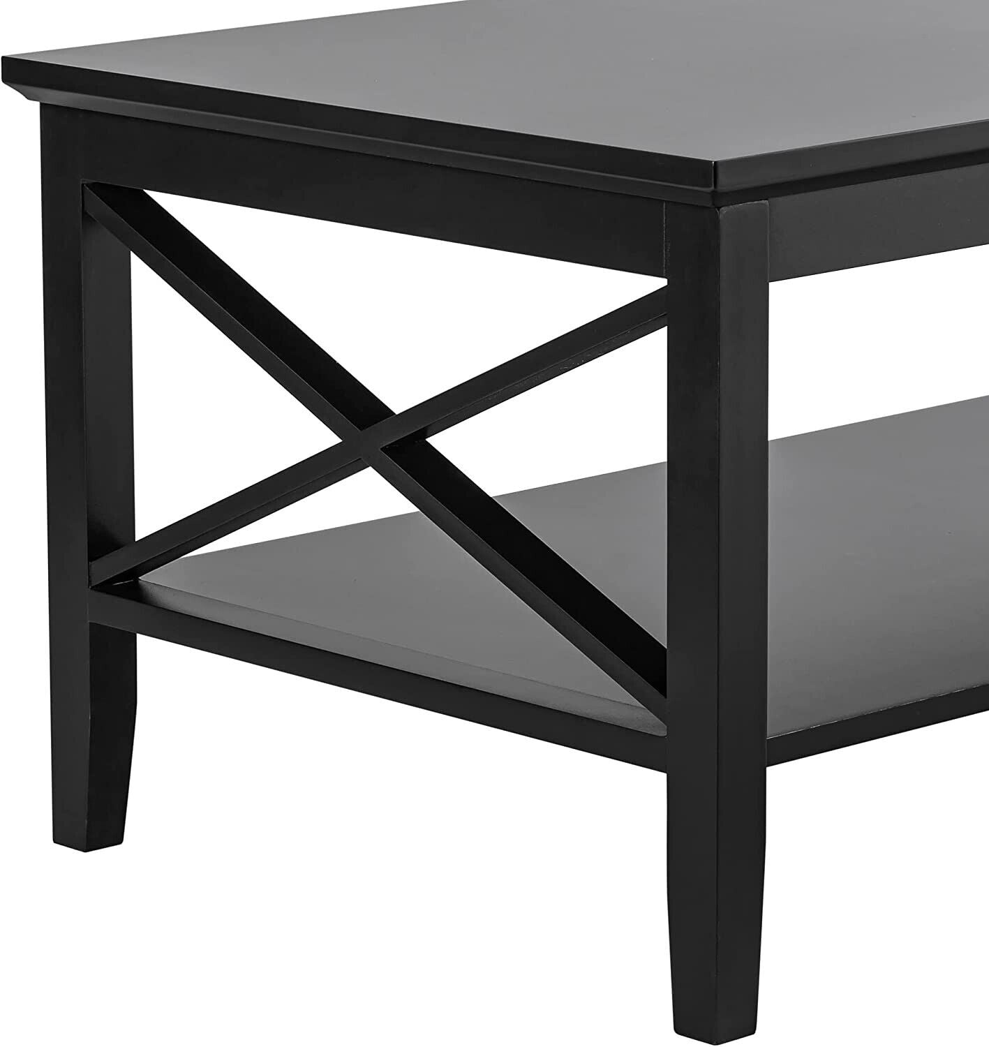 Oxford Coffee Table With Thicker Legs Black Wood Coffee Table With Storage