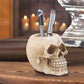 Realistic Human Skull Desk Supplies Pencil Pen Holder Desktop Organizer Gifts