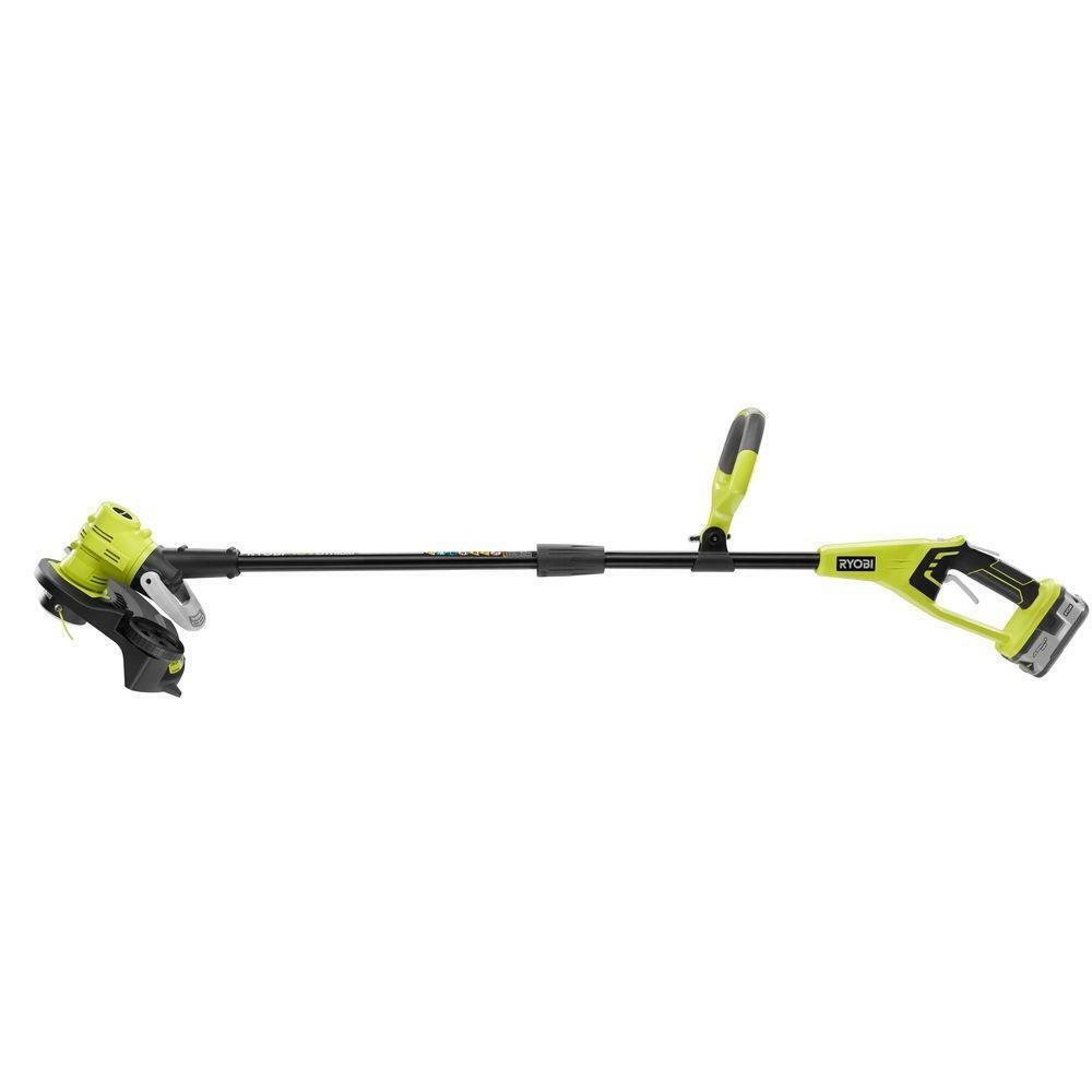 RYOBI 18V ONE+ String Trimmer with 4.0Ah Battery and Charger