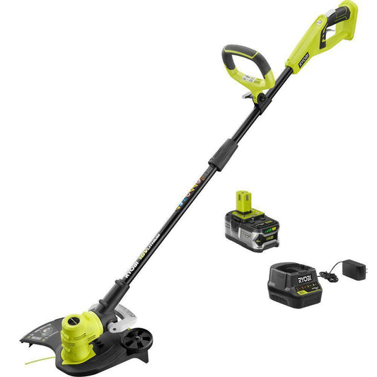 RYOBI 18V ONE+ String Trimmer with 4.0Ah Battery and Charger