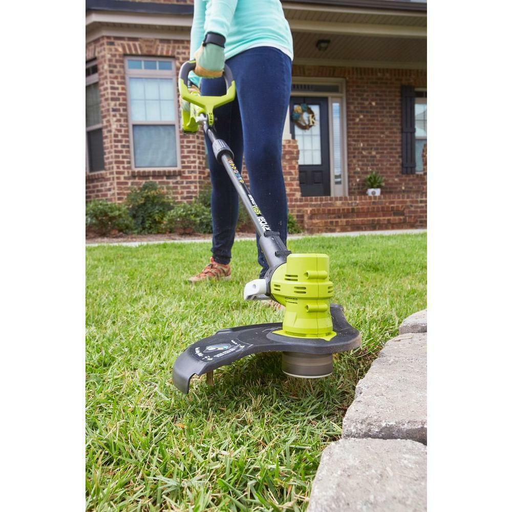 RYOBI 18V ONE+ String Trimmer with 4.0Ah Battery and Charger