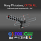4K Outdoor TV Antenna – 990 Mile Range, 360° Remote, Amplified, Waterproof VHF/UHF