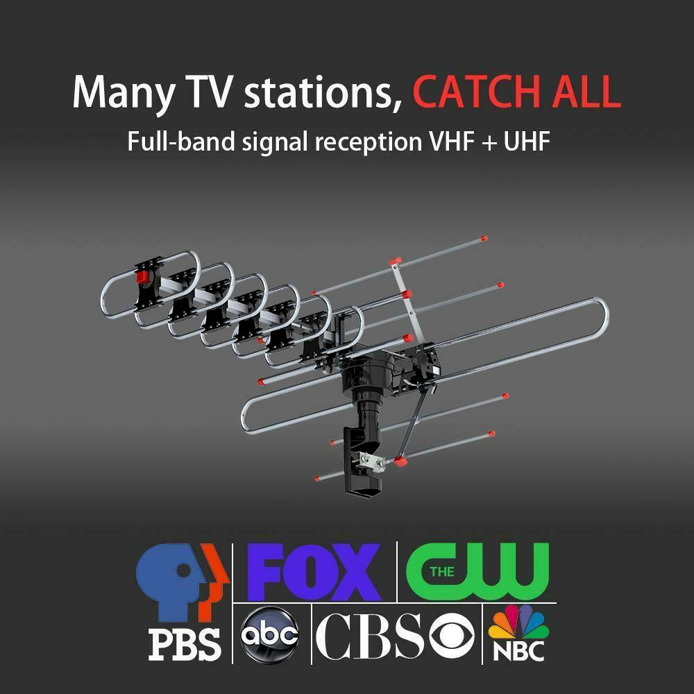 990 Miles uhd 4k outdoor Amplified Digital TV Antenna Long Range VHF UHF