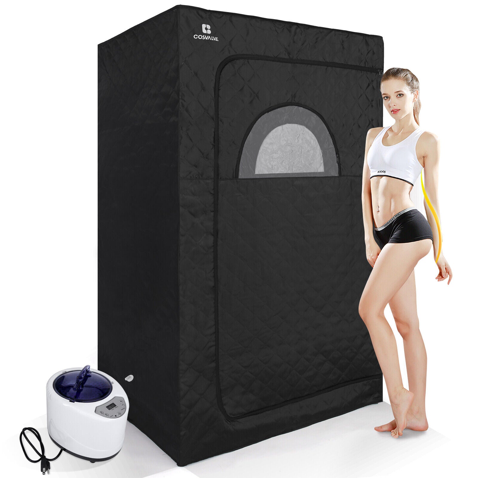 Portable Steam Sauna Heated Home Spa Detox Therapy 2.6L 1000W