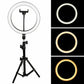 Selfie LED Light 10" Ring Fill Light w/Stand & Mount Kit for Camera Phone