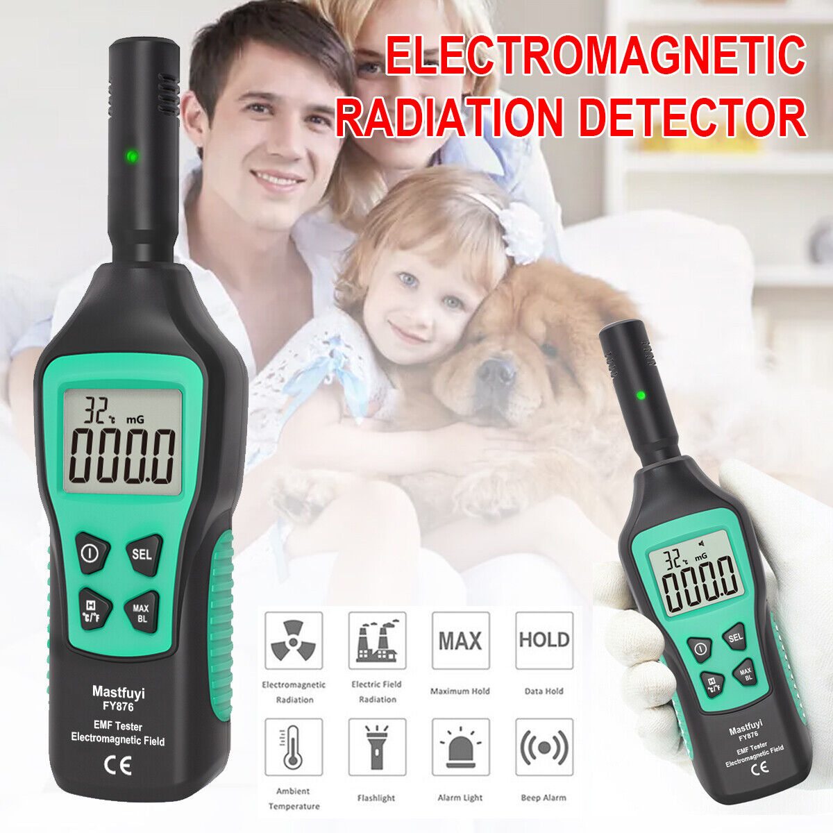 Radiation Detector Dosimeter EMF Meter Electromagnetic Geiger Counter