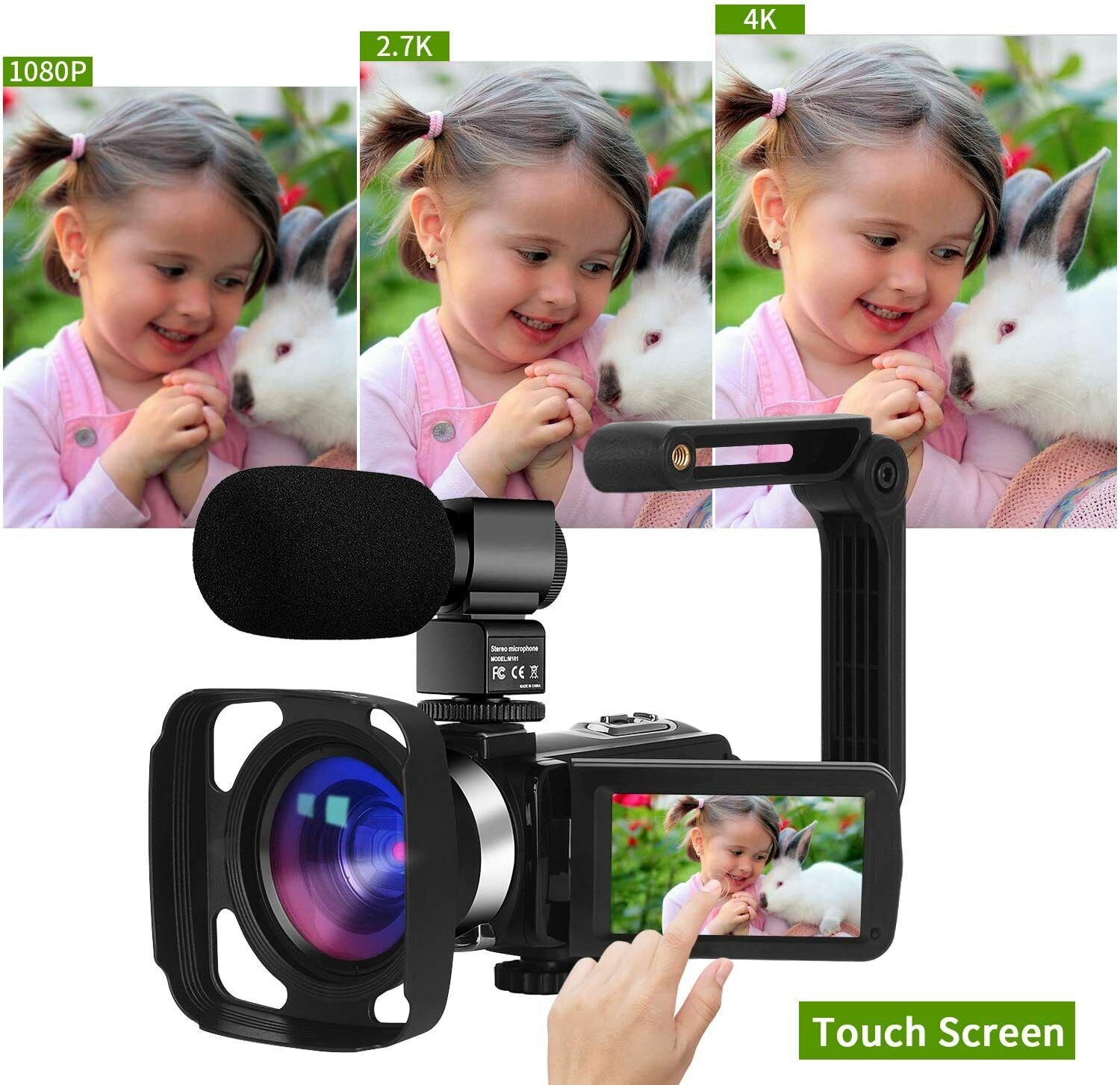 Professional Video Camcorder Ultra HD 4K 48MP
