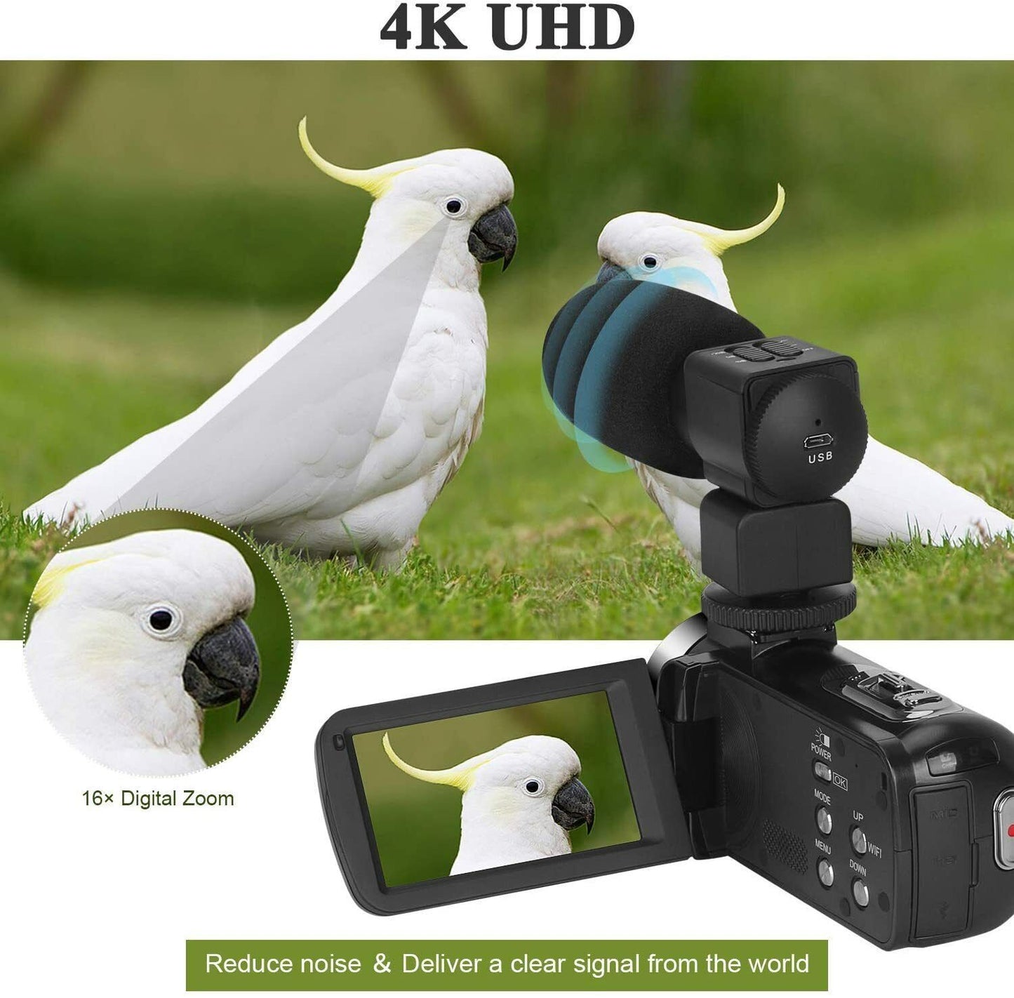 Professional Video Camcorder Ultra HD 4K 48MP