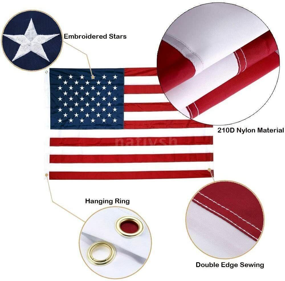 USA American Flag Heavy Duty Embroidered 3x5ft