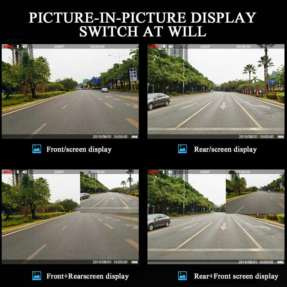 Rearview Mirror Car DashCam DVR Dual Dash Cam