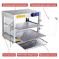 Commercial Countertop Food Warmer Heater Display Case 2-Tier 750W