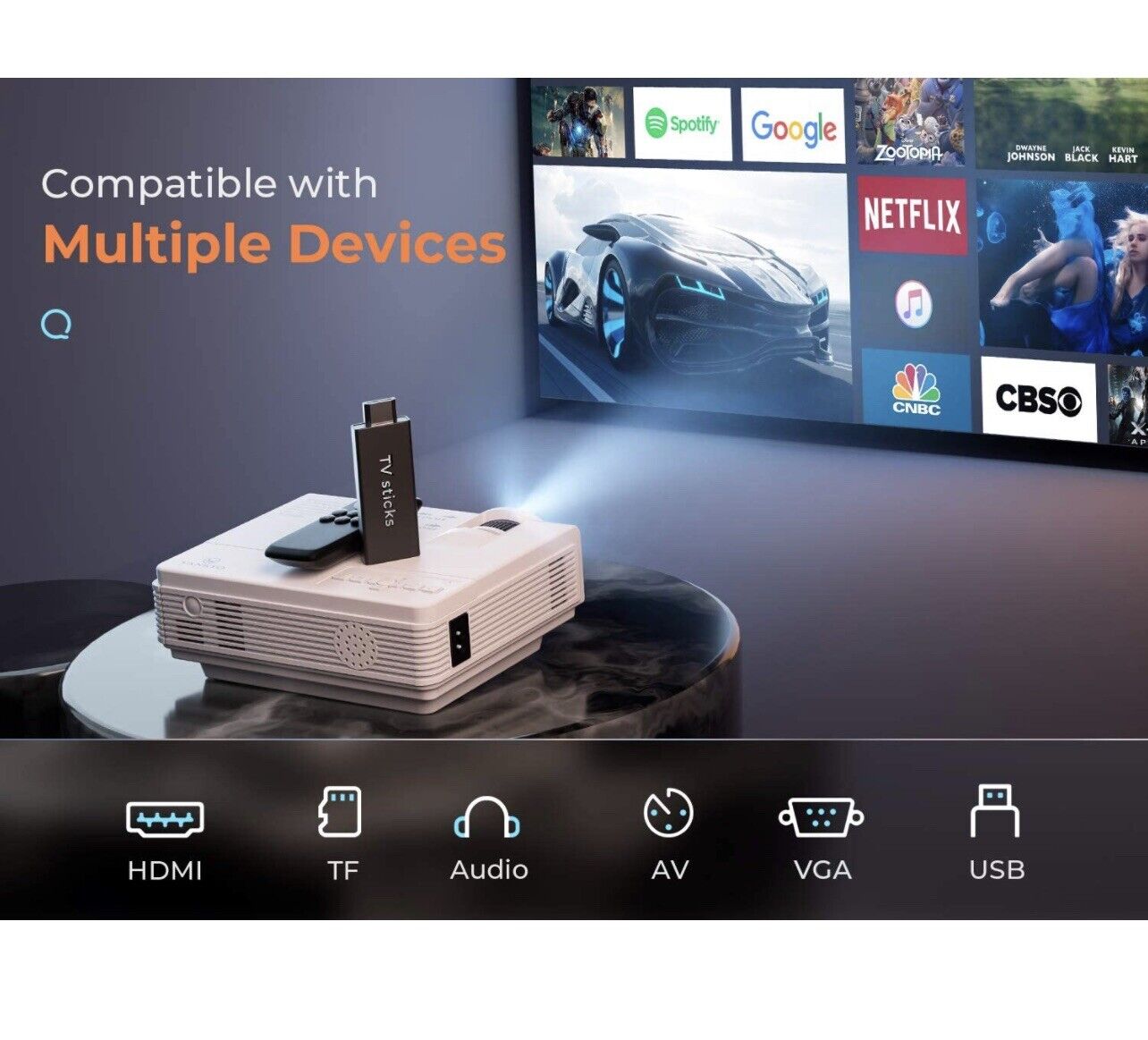 Home Theater Projector Full HD 1080p