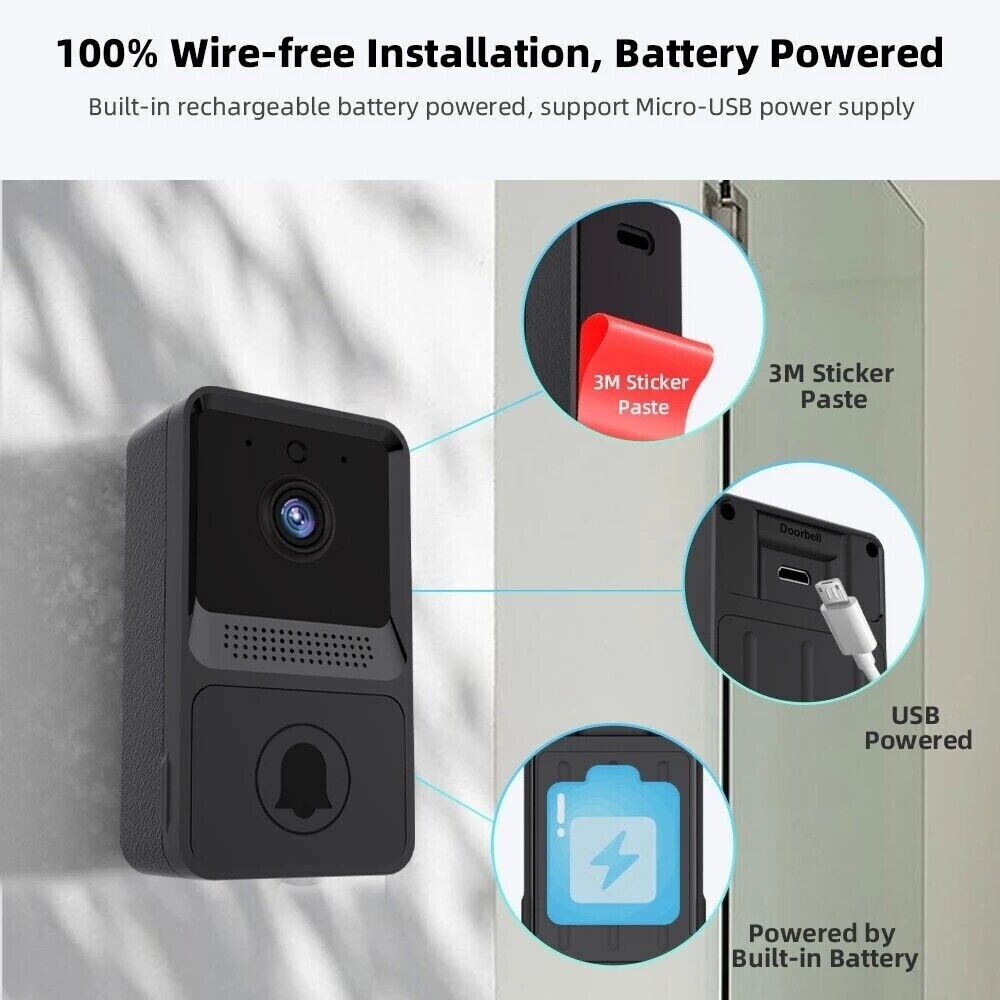 Smart Wireless Doorbell Intercom with HD Video Camera
