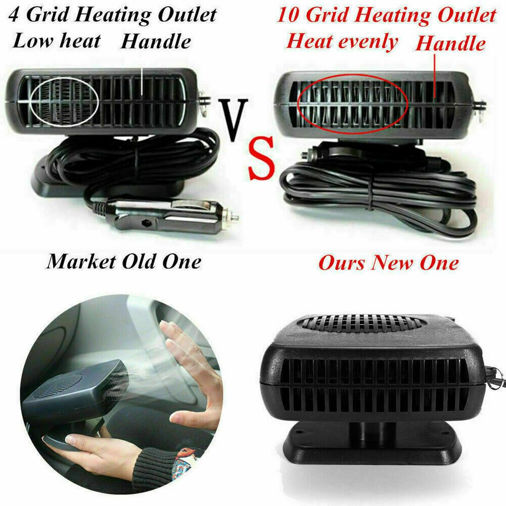 Portable Electric Car Heater Heating Fan Defogger Defroster Demister 12V 200W