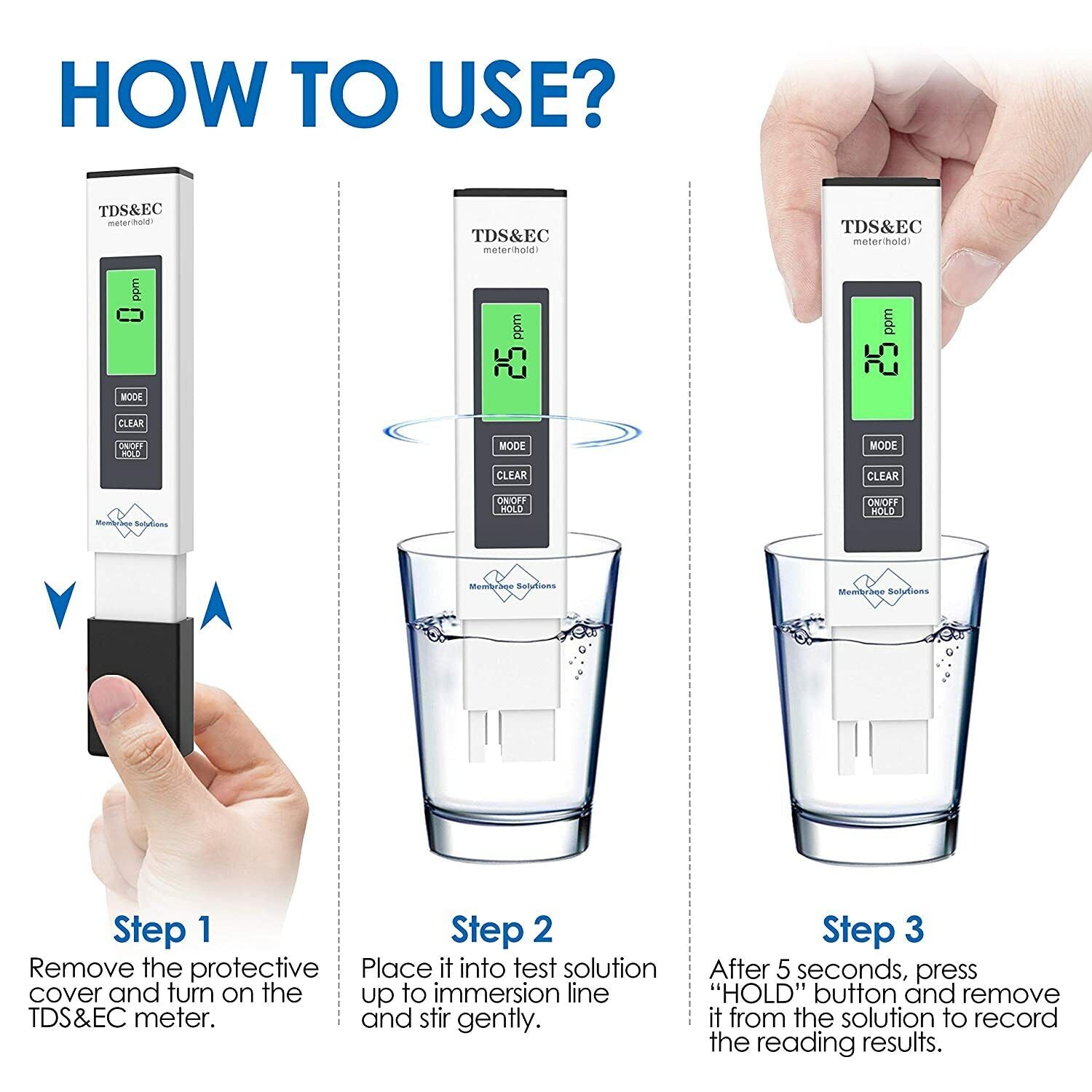 Digital Water Tester Quality Purity Test Tester 4in1 TDS PPM