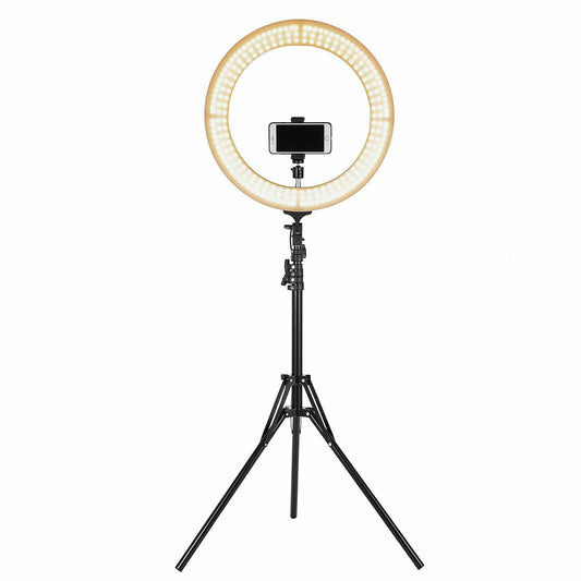 Selfie Ring Light Kit with Stand Dimmable 6000K for Makeup Phone Camera 18" LED SMD