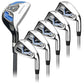 Luxury Golf Iron Set Steel Shafts + Hybrid Graphite , Mens Left Hand