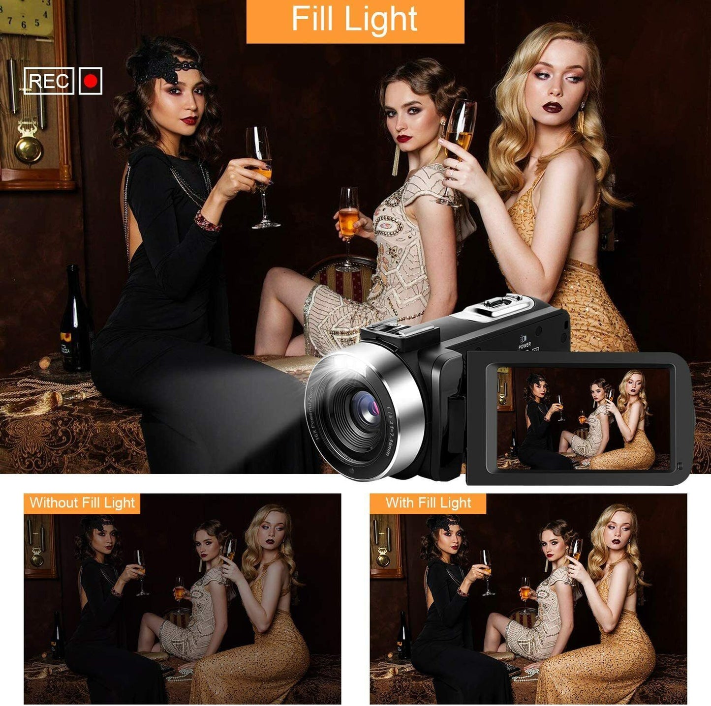 Professional Video Camcorder Ultra HD 4K 48MP