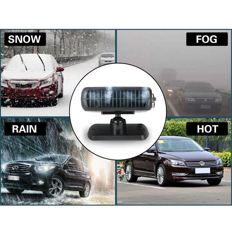 Portable Electric Car Heater Heating Fan Defogger Defroster Demister 12V 200W