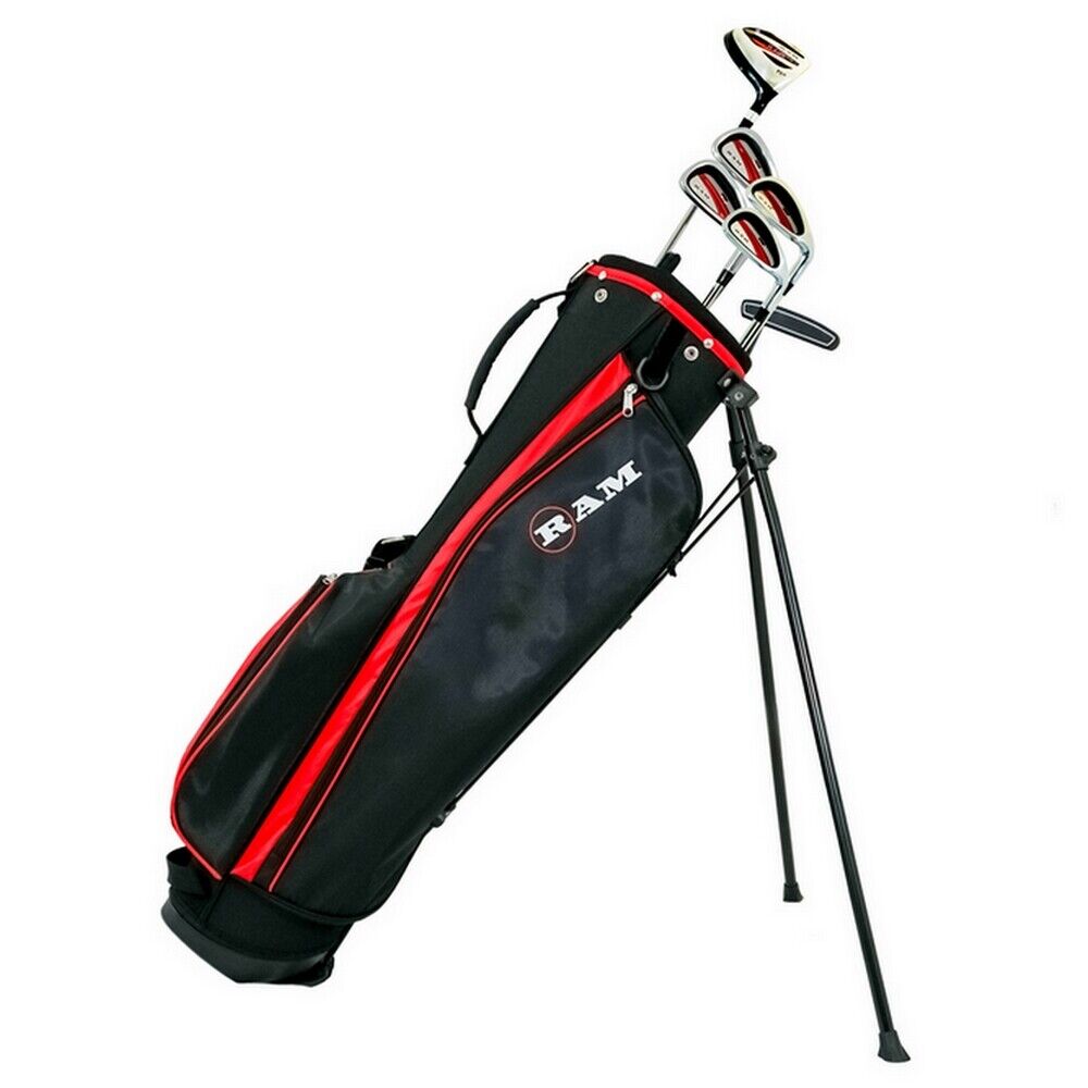 Deluxe Golf Set SGS Mens Golf Clubs Starter Set with Stand Bag - Steel Shafts