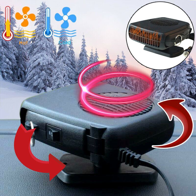 Portable Electric Car Heater Heating Fan Defogger Defroster Demister 12V 200W