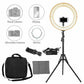 Selfie Ring Light Kit with Stand Dimmable 6000K for Makeup Phone Camera 18" LED SMD