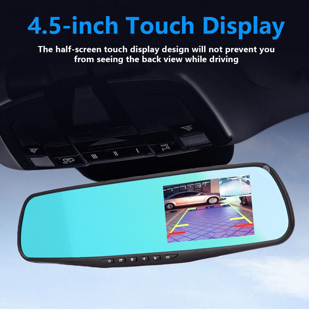 Rearview Mirror Car DashCam DVR Dual Dash Cam