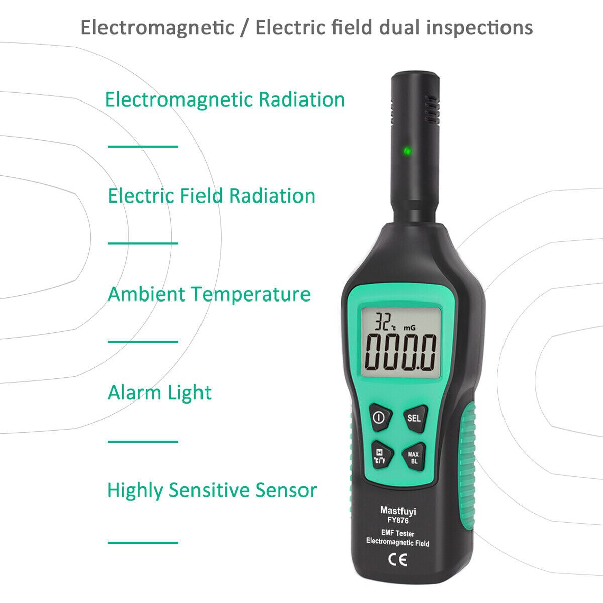 Radiation Detector Dosimeter EMF Meter Electromagnetic Geiger Counter