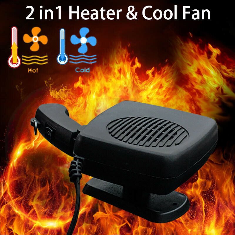 Portable Electric Car Heater Heating Fan Defogger Defroster Demister 12V 200W