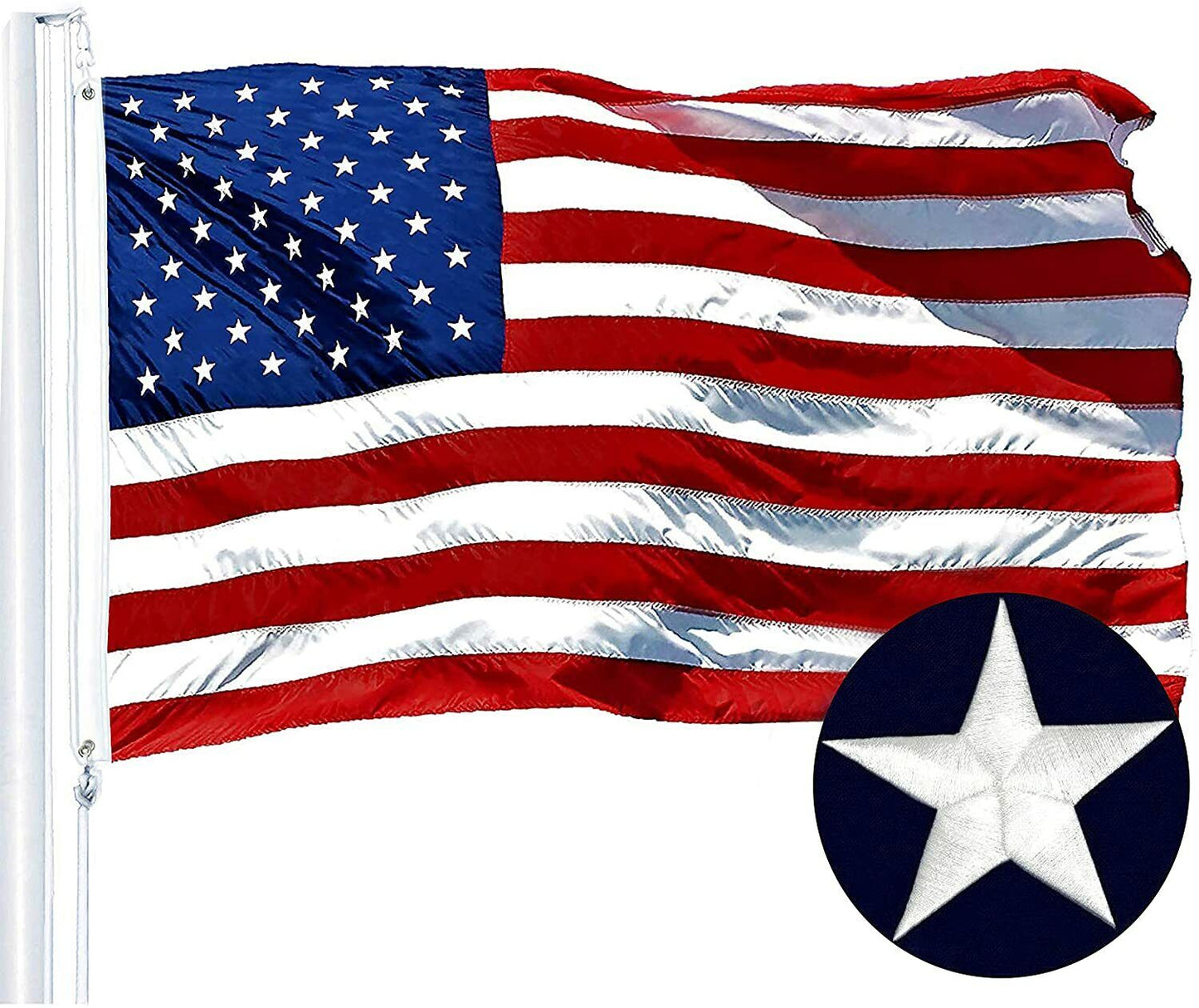 USA American Flag Heavy Duty Embroidered 3x5ft