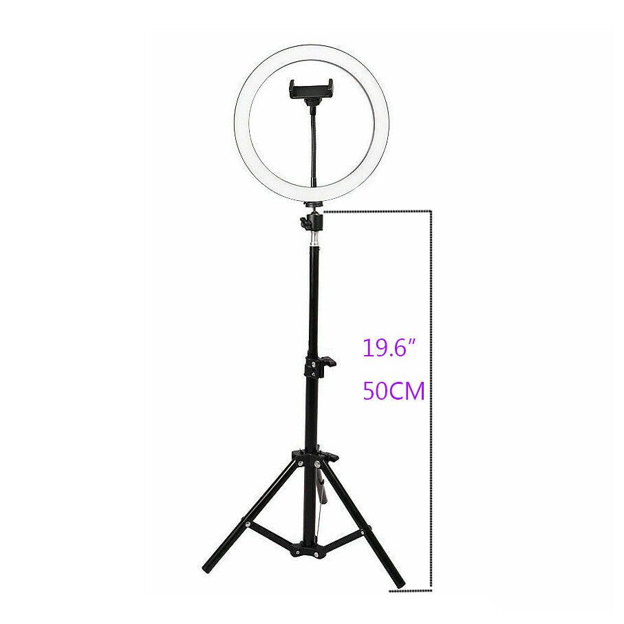 Selfie LED Light 10" Ring Fill Light w/Stand & Mount Kit for Camera Phone