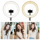 Selfie Ring Light Kit with Stand Dimmable 6000K for Makeup Phone Camera 18" LED SMD