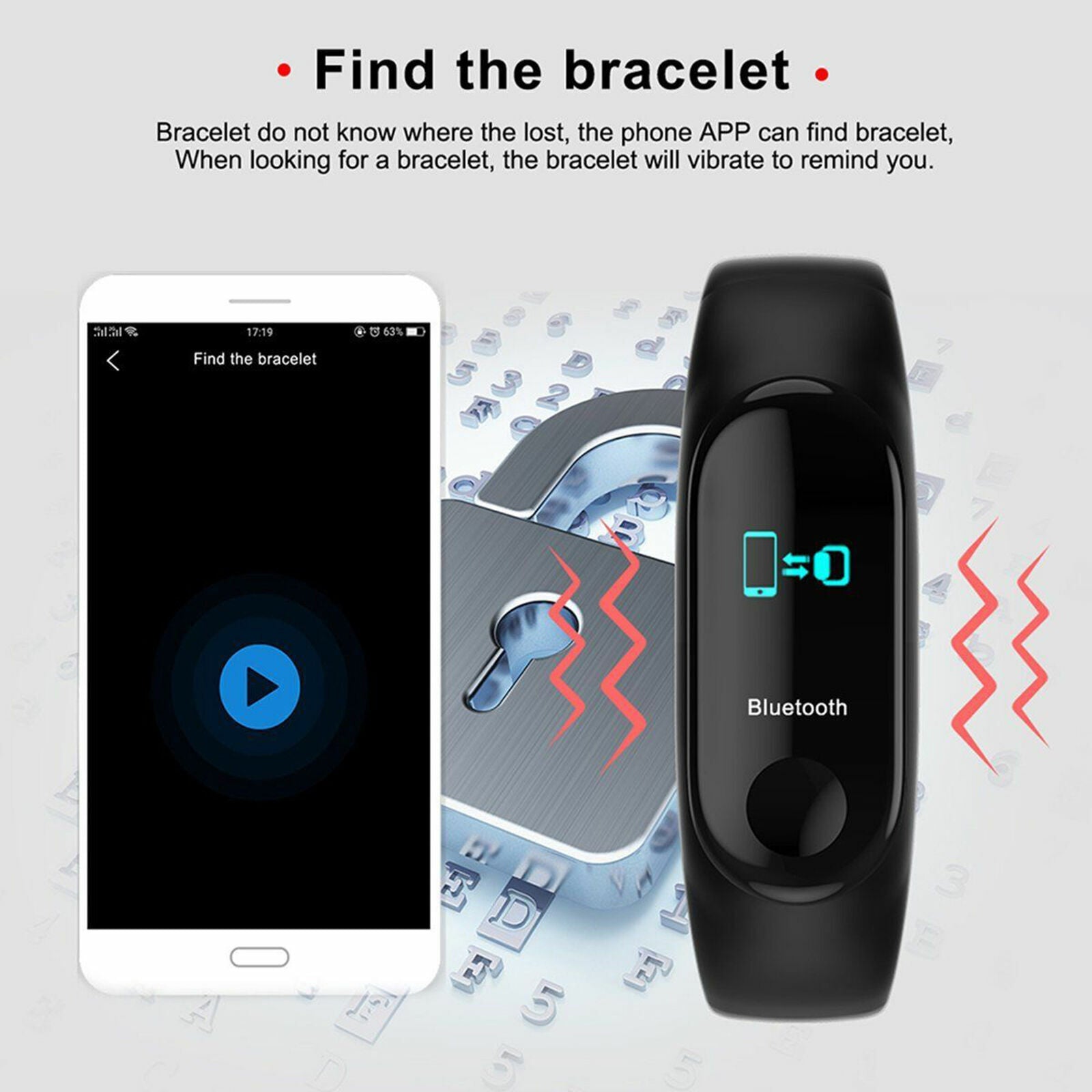 Smartwatch Heart Rate Blood Pressure Monitor Activity Tracker