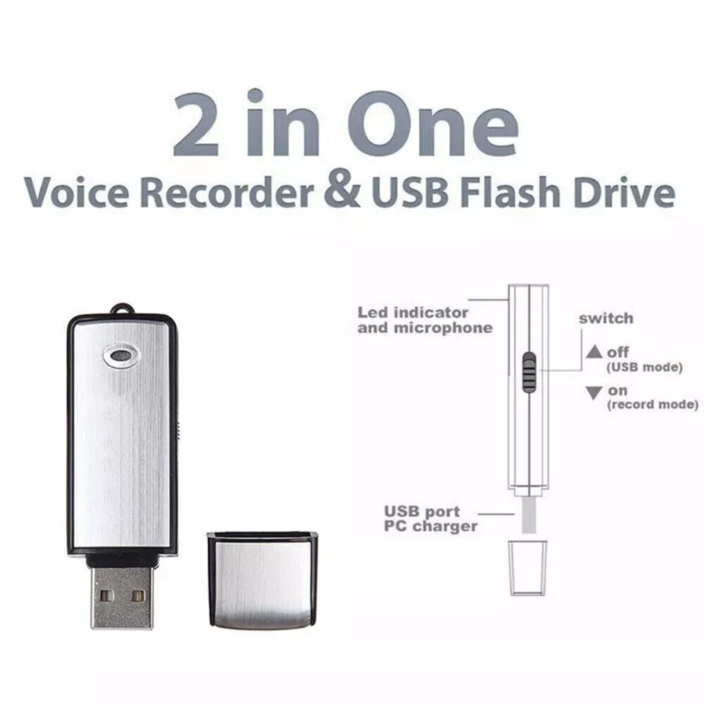 Portable USB Voice Recorder 13h+ Recording